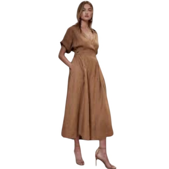 Banana Republic Dresses & Skirts - Banana Republic Sedona Linen Dress NWT Size Large Quiet Luxury Travel Classic